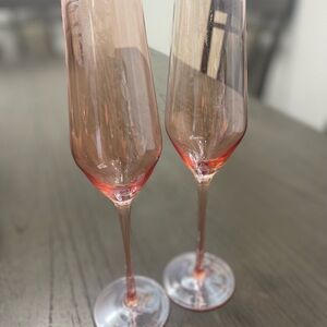 MIKASA: Elegant Pink Champagne Flutes